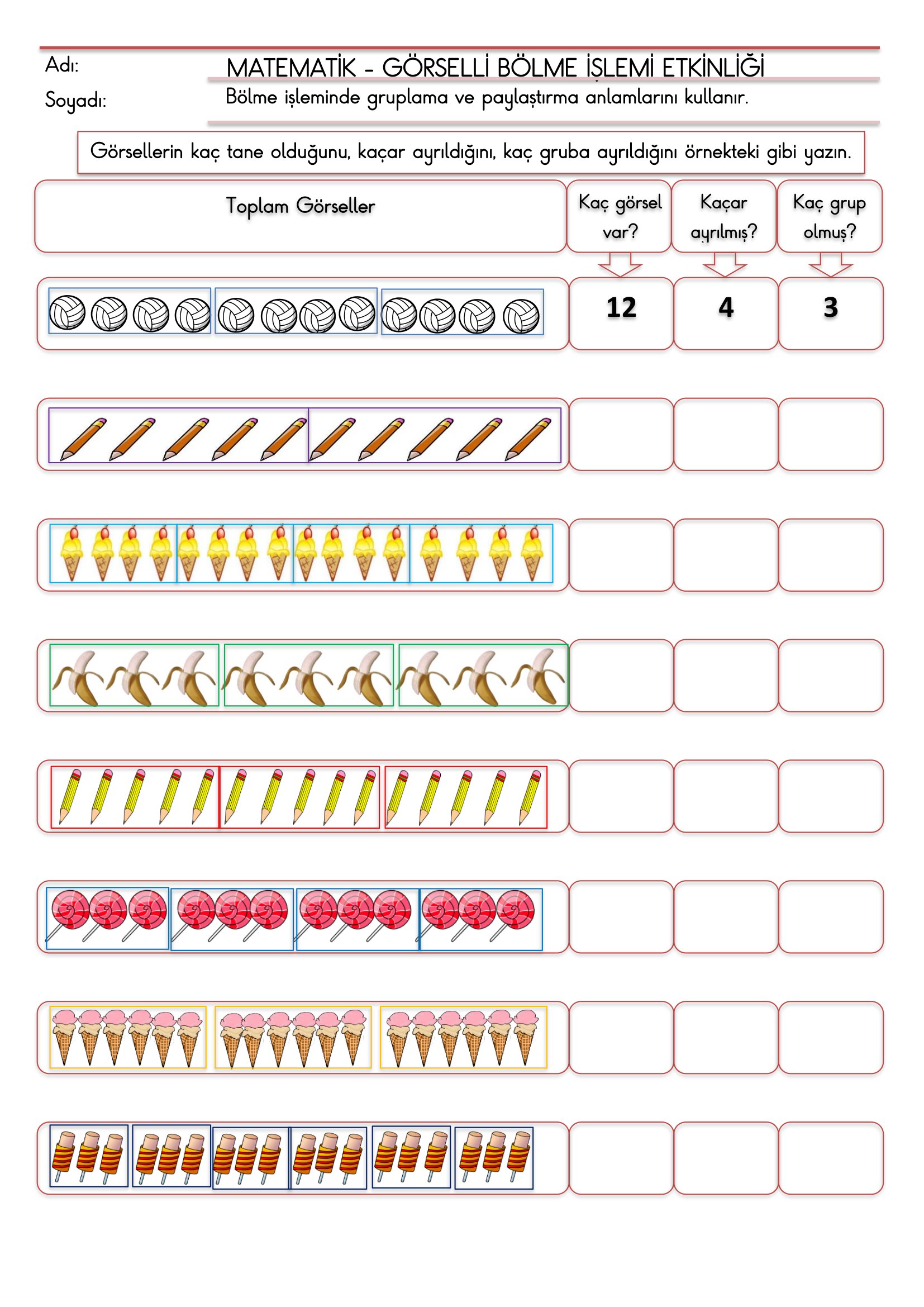 2.Sınıf - Matematik - Bölmeye Giriş Etkinliği-3