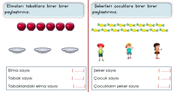 2.Sınıf Matematik Bölme İşlemi (Gruplama ve Paylaştırma) Etkinliği-3