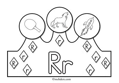 1.Sınıf İlkokuma Harfli Taçlar - R Sesi