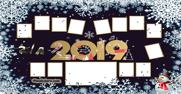 2A Sınıfı için 2019 Yeni Yıl Temalı Fotoğraflı Afiş (13 öğrencilik)