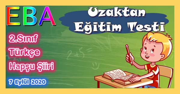 2.Sınıf Türkçe Hapşu Şiiri Uzaktan Eğitim Testi pdf
