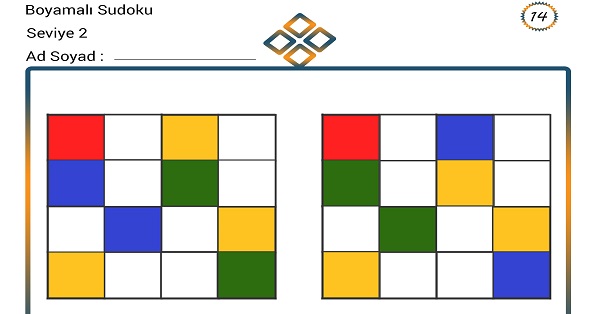 Boyamalı Sudoku 14