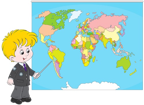 Clipart dünya haritası önündeki erkek öğrenci resmi png