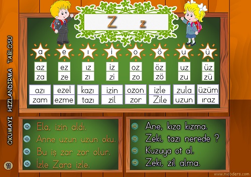 Z Sesi Okumayı Hızlandırma Tablosu