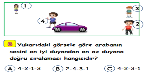 3.Sınıf Fen Bilimleri Çevremizdeki Sesler Yaprak Test