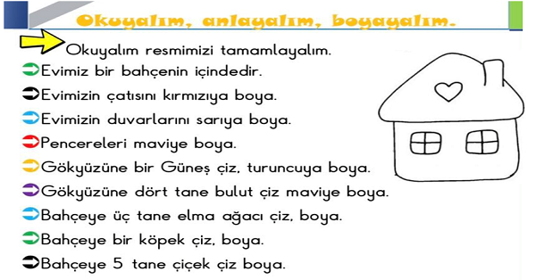 1.Sınıf Türkçe Oku-Anla-Boya-Çiz Etkinliği-1