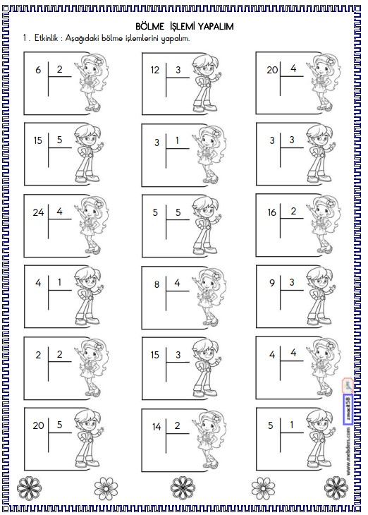 2. Sınıf Matematik Bölme İşlemi Etkinliği 5