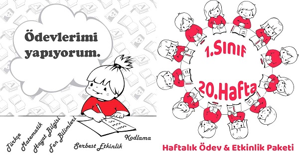 2019-2020 Yılı 1.Sınıf 20.Hafta Haftalık Ödev, Etkinlik Paketi