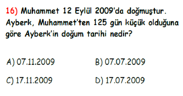 4.Sınıf Matematik Zaman Ölçüleri Yaprak Test-8