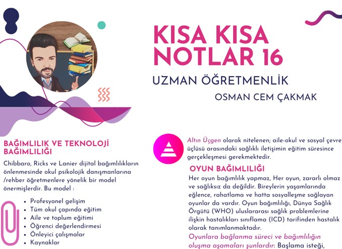 Uzman Öğretmenlik Kısa Kısa Notlar Serisi 16 (son sayı)