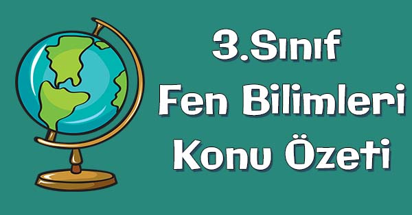 3.Sınıf Fen Bilimleri Dünyanın Yapısı Konu özeti