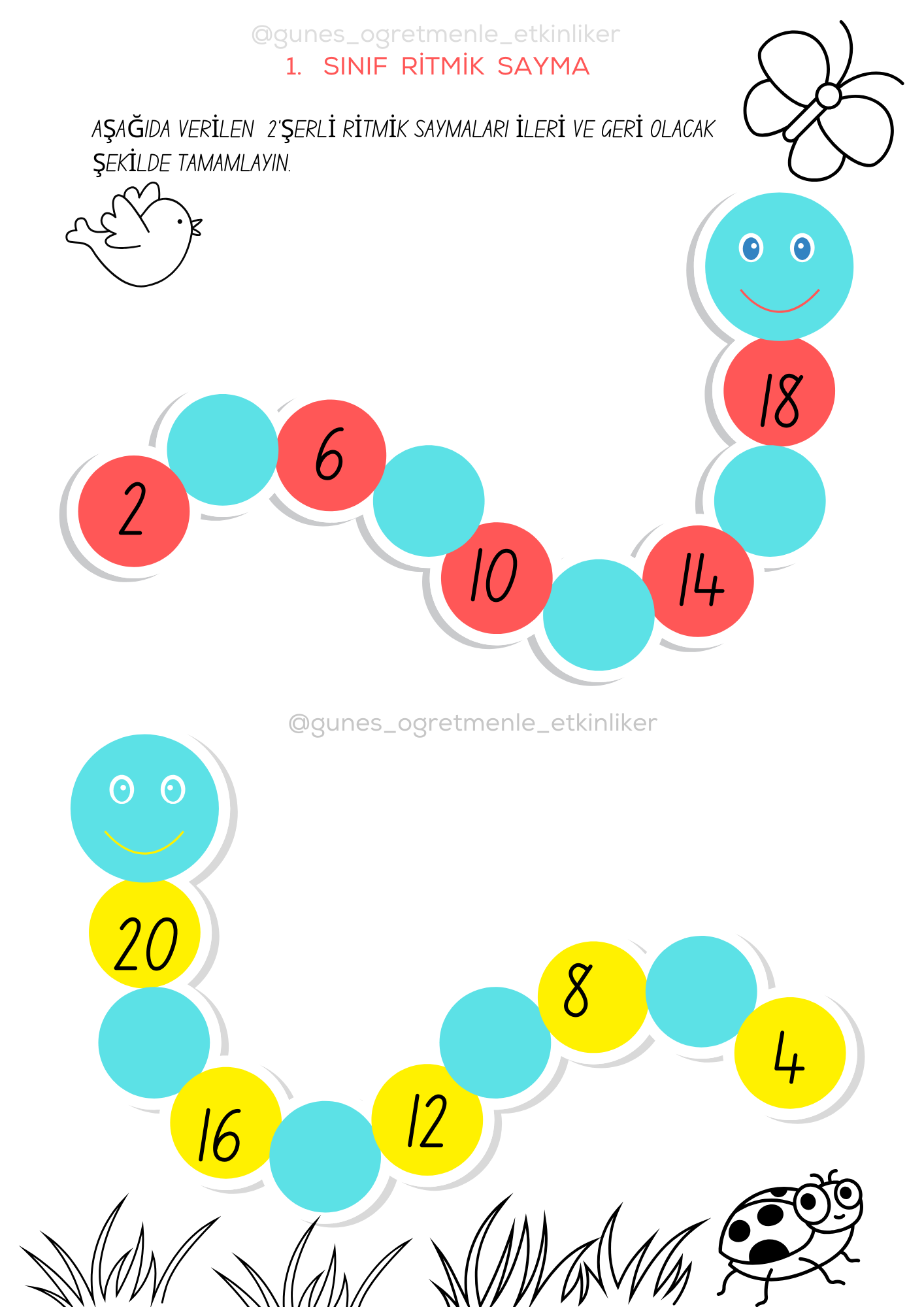 1.Sınıf Matematik Ritmik Saymalar