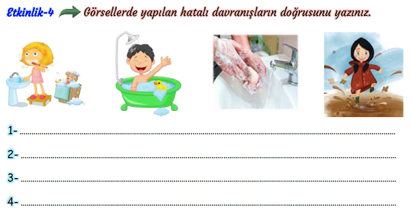 3.Sınıf Hayat Bilgisi Kişisel Bakım Yaparken Kaynaklarımızı Verimli Kullanalım Etkinliği