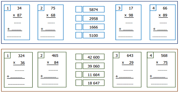 4.Sınıf Matematik Doğal Sayılarda Çarpma İşlemi Etkinliği 4