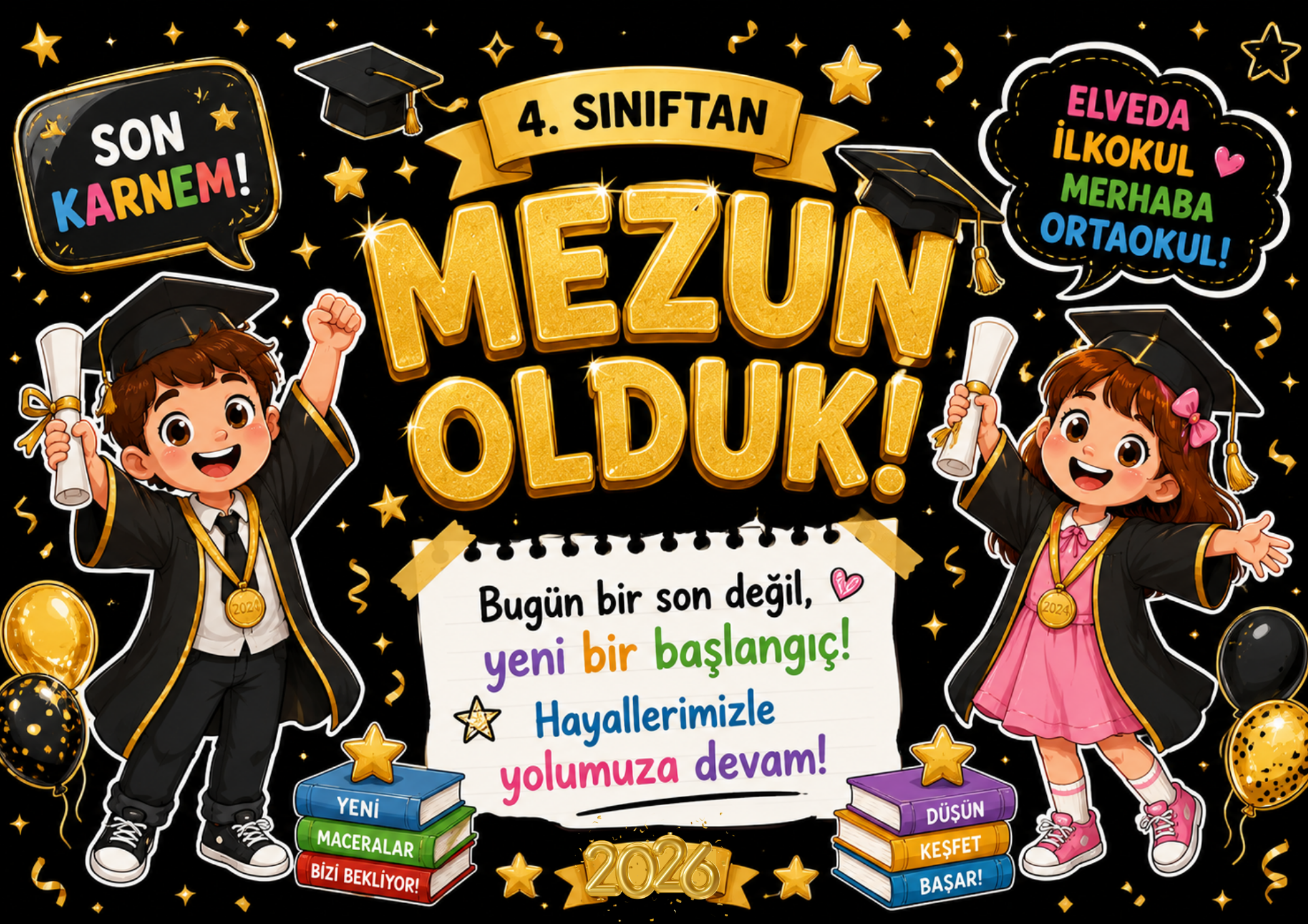 4.Sınıf Mezuniyet Dijital Pano