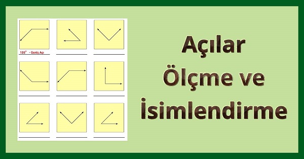 Açı Ölçme ve İsimlendirme Etkinliği 8