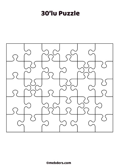 30'lu puzzle şablon 2