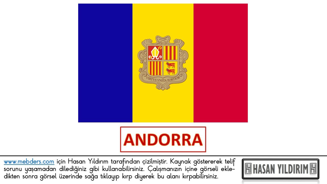 Andorra Bayrağı PNG