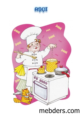 Clipart aşçı meslek kartı