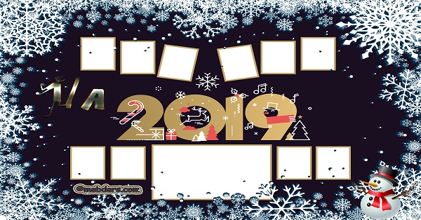 1A Sınıfı için 2019 Yeni Yıl Temalı Fotoğraflı Afiş (10 öğrencilik)