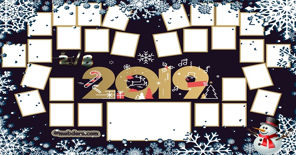 2B Sınıfı için 2019 Yeni Yıl Temalı Fotoğraflı Afiş (28 öğrencilik)