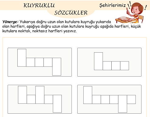 Kuyruklu Sözcük Etkinliği - Şehirlerimiz