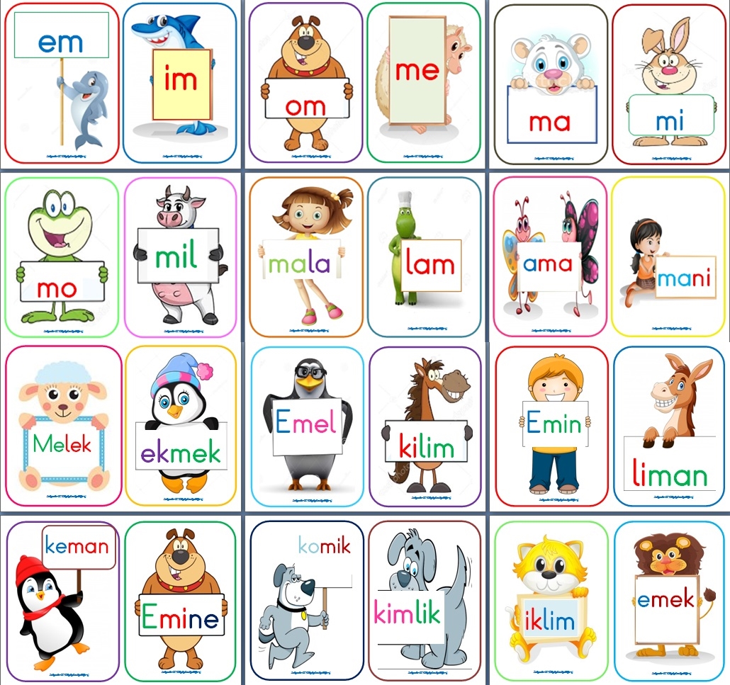 1.Sınıf M-m Sesi Hece Kelime Çalışması  Sunusu    (40 Slayt)
