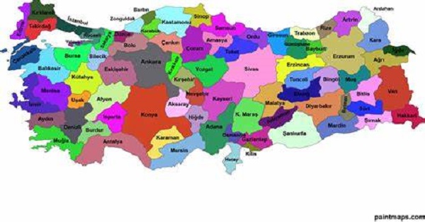 Türkiye Siyasi Haritası 1