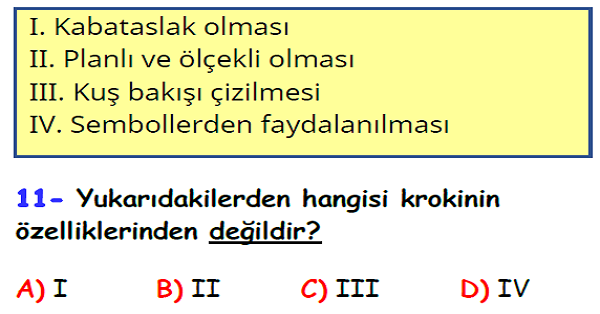 4.Sosyal Bilgiler Yaşadığımız Yer (Sosyal ve Doğal Çevremiz) Ünitesi Yaprak Test-3