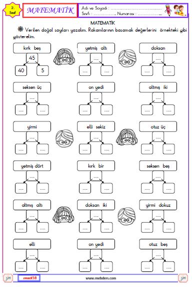 2. Sınıf  Matematik  Basamak Değeri Etkinliği