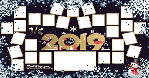 1C Sınıfı için 2019 Yeni Yıl Temalı Fotoğraflı Afiş (27 öğrencilik)