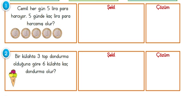 2.Sınıf Matematik Çarpma İşlemi-Problemler-2