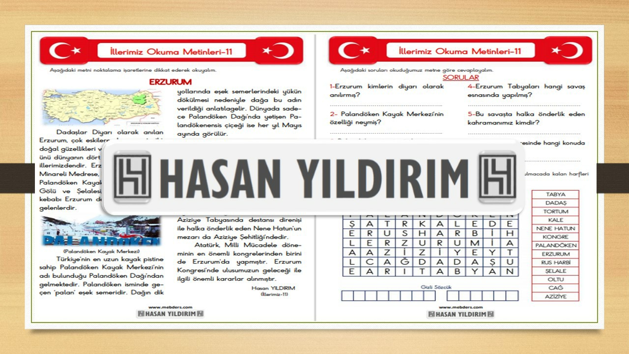 Erzurum Okuma Metni (İllerimiz-11)