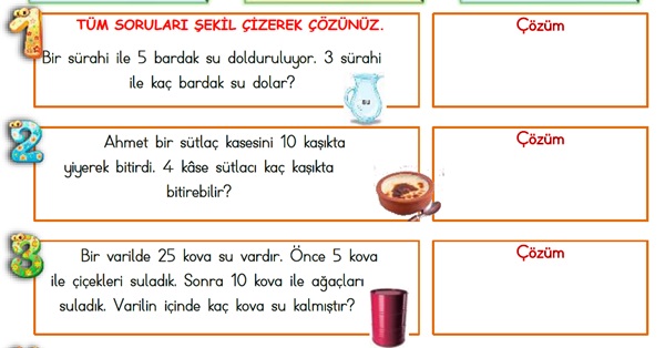 2.Sınıf Matematik Sıvıları Ölçme-Problemler-1