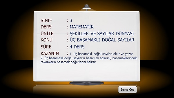 3.Sınıf Matematik Üç Basamaklı Doğal Sayılar Sunusu