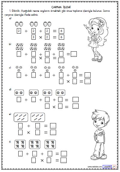 2. Sınıf Matematik Çarpma İşlemi Etkinliği