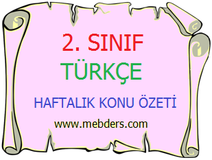 2. Sınıf Türkçe Eş Anlamlı Kelimeler Konu Özeti