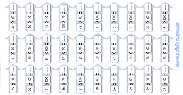3.Sınıf - Matematik Kısa Yoldan Çarpma İşlemi Etkinliği