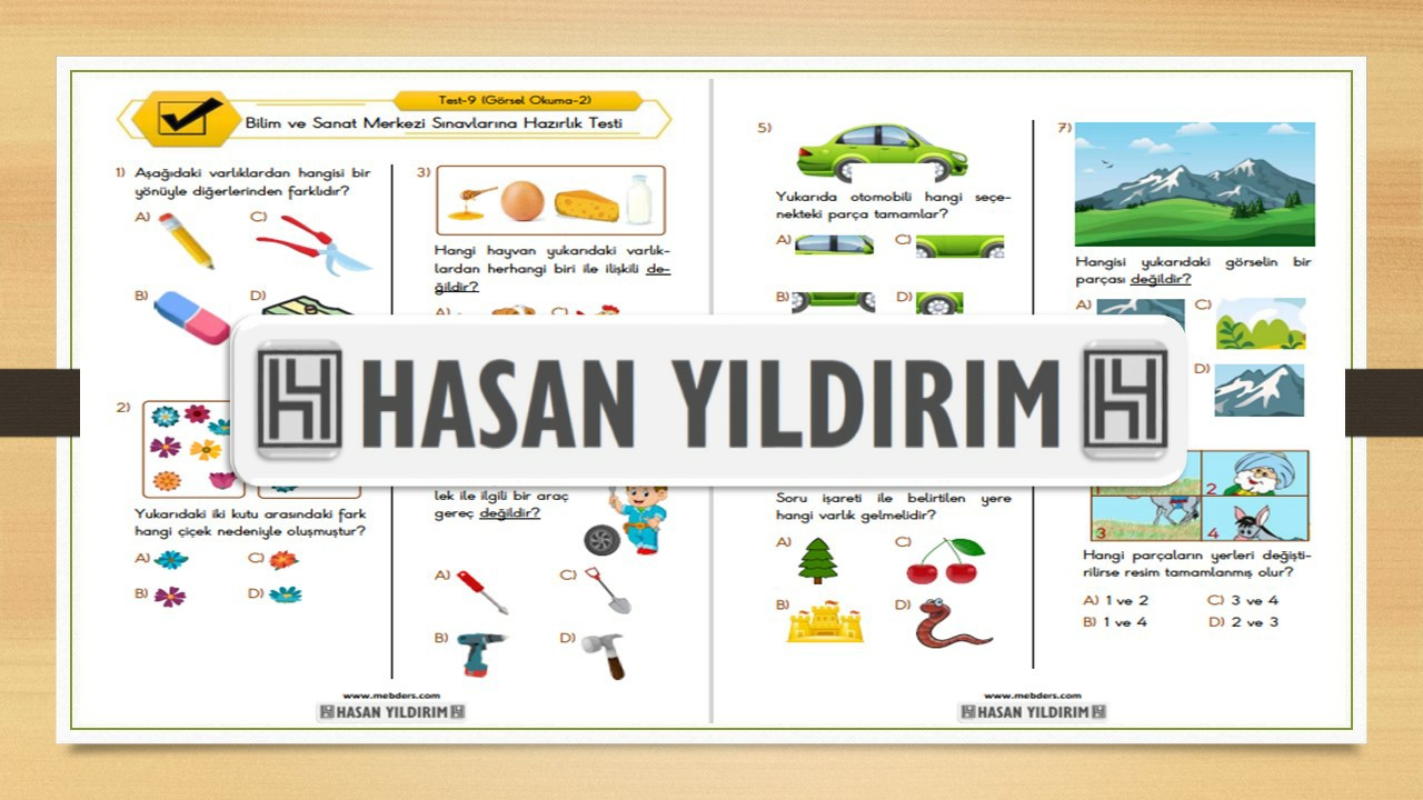 BİLSEM Sınavlarına Hazırlık Testi-9