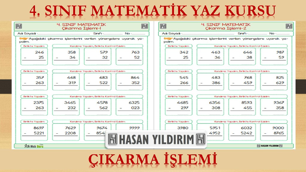 4.Sınıf Matematik Yaz Kursu - Çıkarma İşlemi (4.Sınıfa Hazırlık)