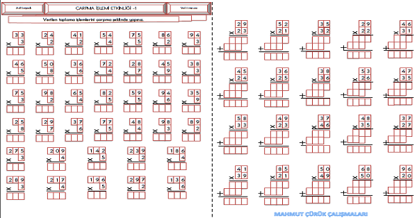 3.Sınıf - Matematik Çarpma İşlemi Etkinliği-20