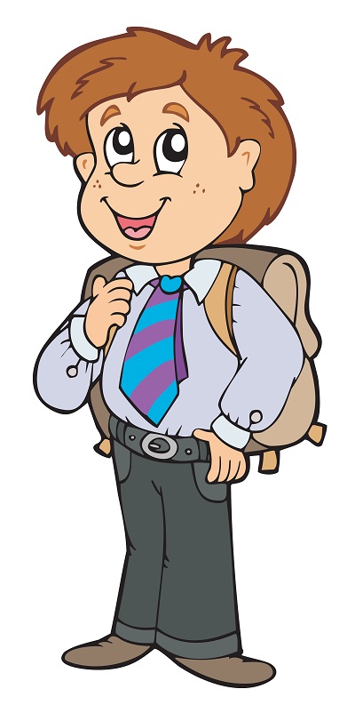 Clipart okul kıyafetiyle kravatlı erkek çocuğu png