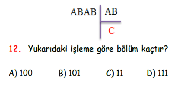 4.Sınıf Matematik Bölme İşlemi Yaprak Test-4