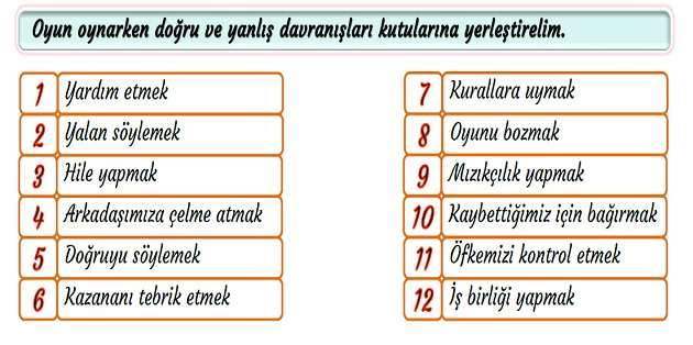 2.Sınıf Hayat Bilgisi Oyun Oynarken Etkinliği