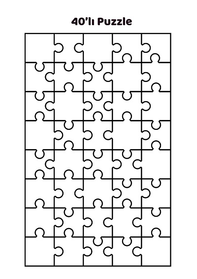 40'lı puzzle şablon