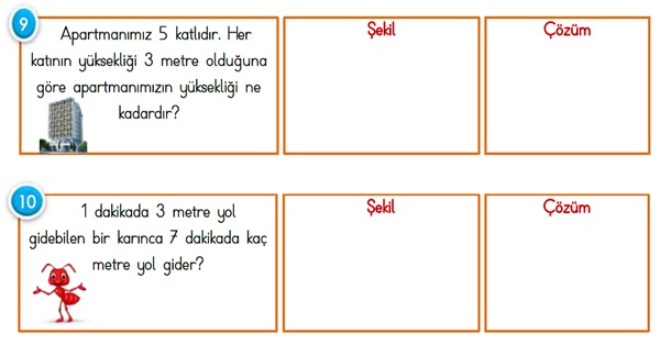 2.Sınıf Matematik Uzunluk Ölçme Problemler-2