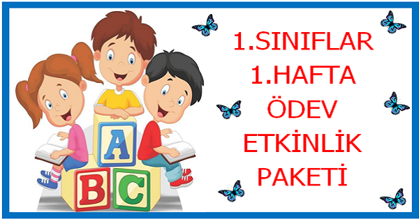 2025-2026 Yılı 1. Sınıf 1. Hafta Ödev, Etkinlik Paketi