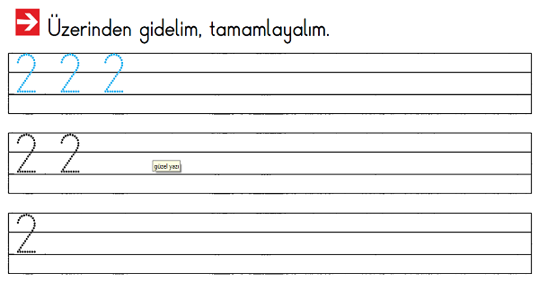 1.Sınıf Matematik (2 Rakamı) İki Rakamı Etkinliği