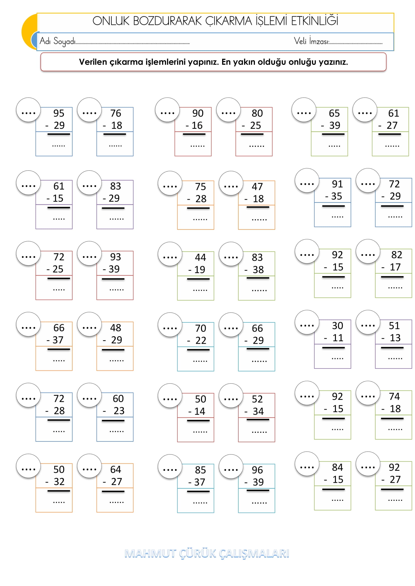 2.Sınıf - Matematik - Onluk Bozdurarak Çıkarma İşlemleri - 3