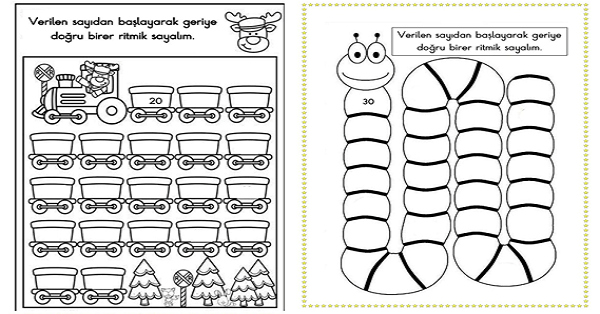 1.Sınıf Matematik Ritmik Sayma (Geriye Doğru Birer) Etkinliği